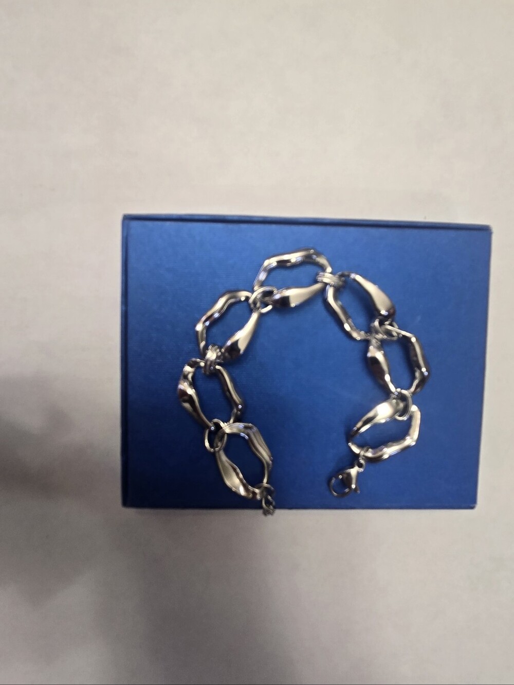 14kt White Gold Plated Over Sterling Silver Bracelet